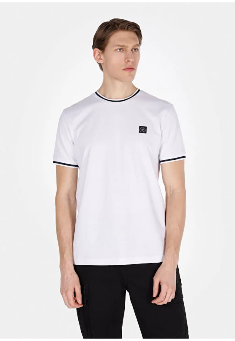 Colins Tricou Cu Maneca Scurta De Barbati Alb Regular Fit Cl1073359 8684112617596