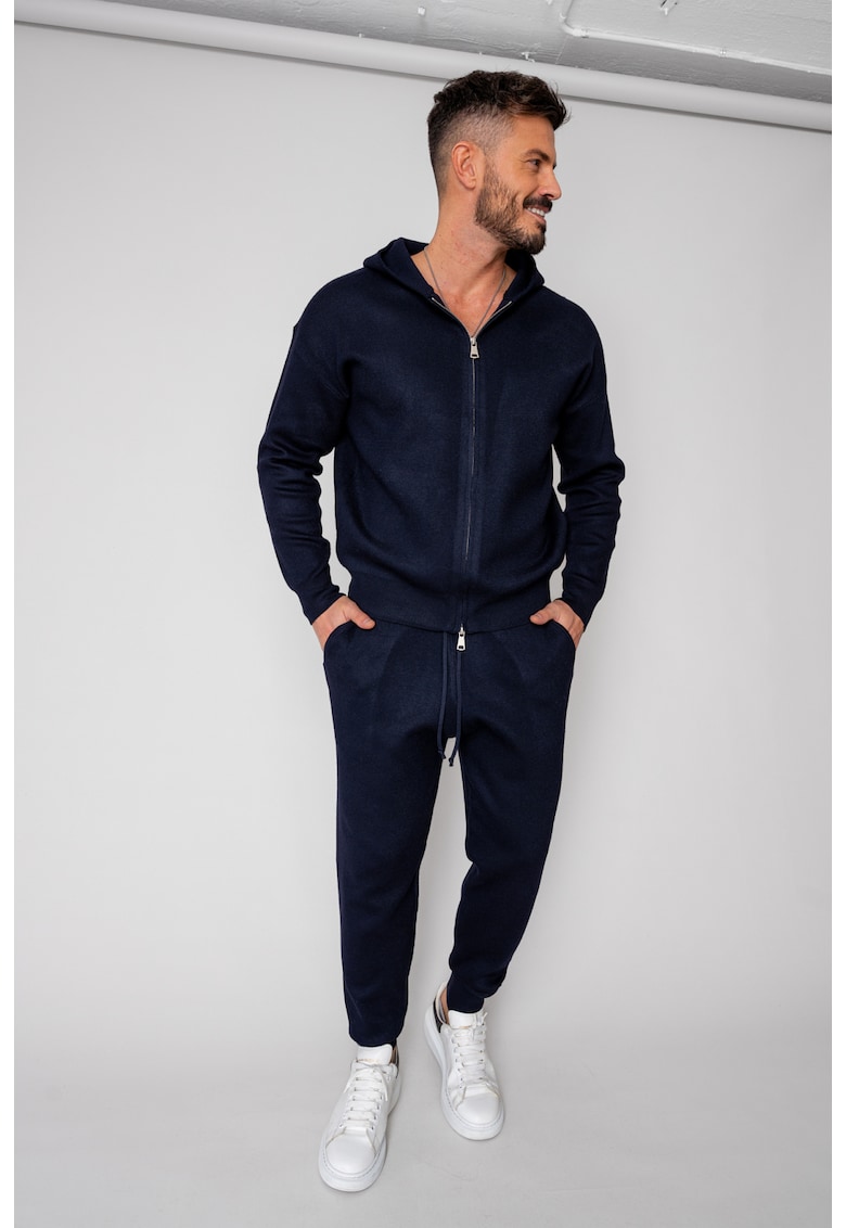 Set hanorac cu fermoar si pantalon Navy 19151