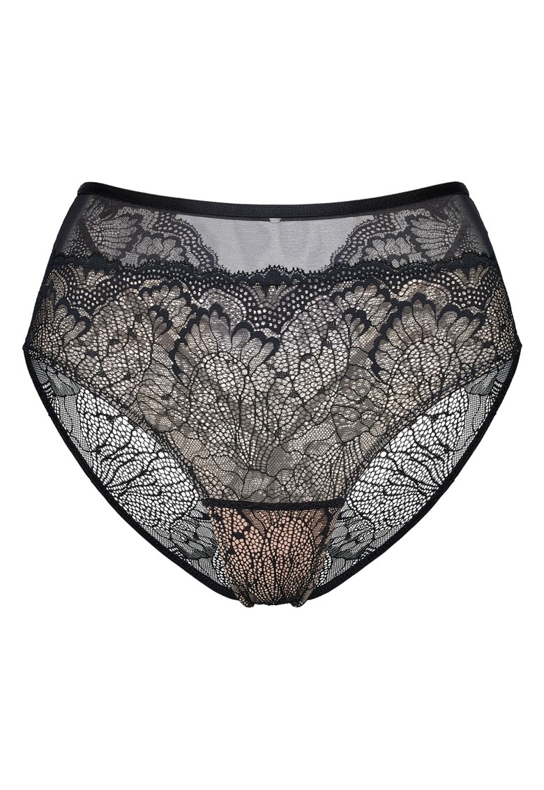 Chiloti dama - cu talie inalta - Negru - Crown - Negru