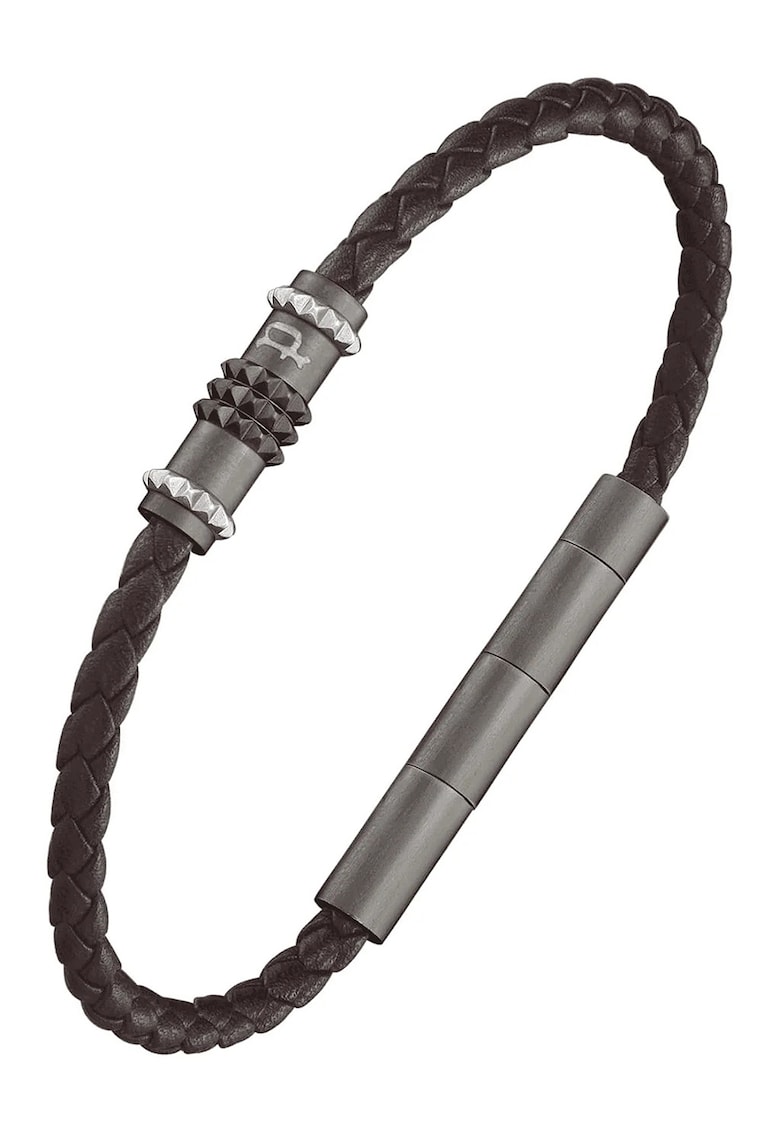 Bratara din piele cu aspect tesut