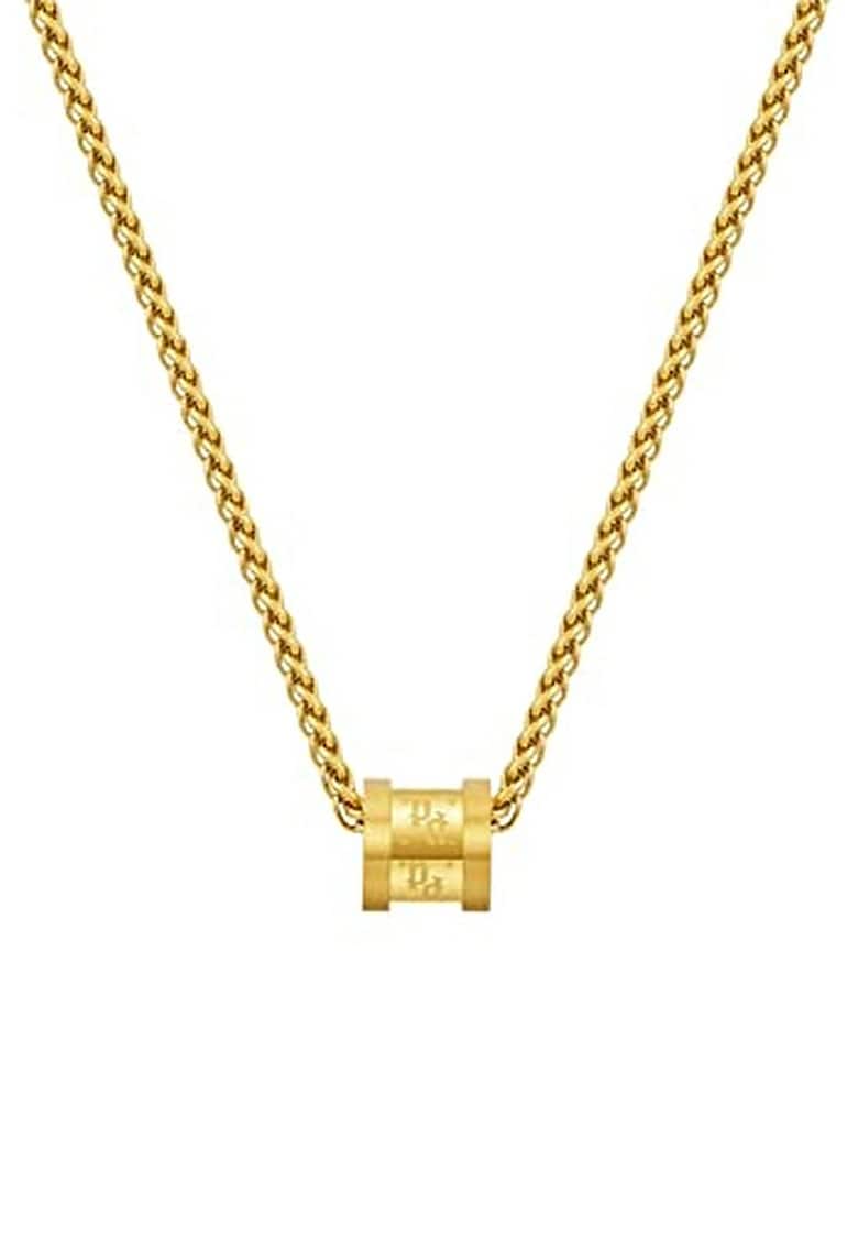 Colier din otel cu pandantiv cu logo