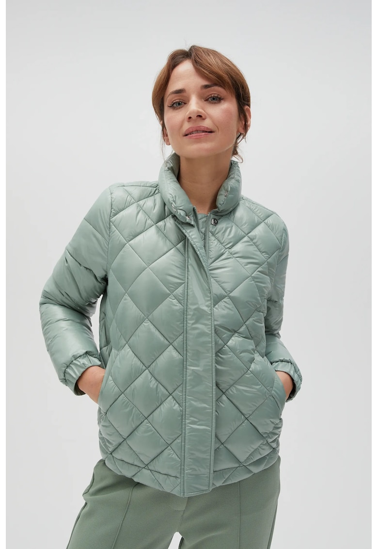 Jacheta scurta din bumbac inchis - Verde