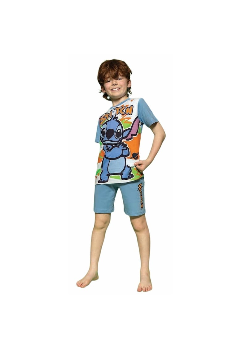 Pijama cu imprimeu cu Stitch
