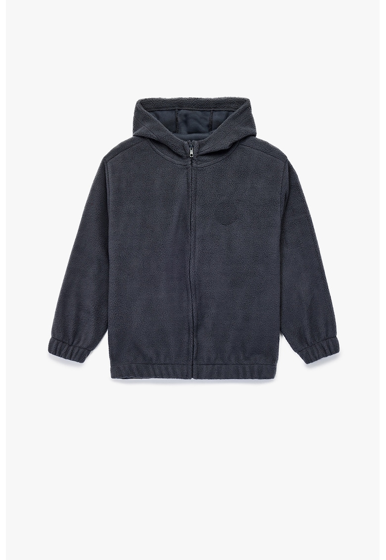 Bluza de trening cu gluga - fermoar si snur