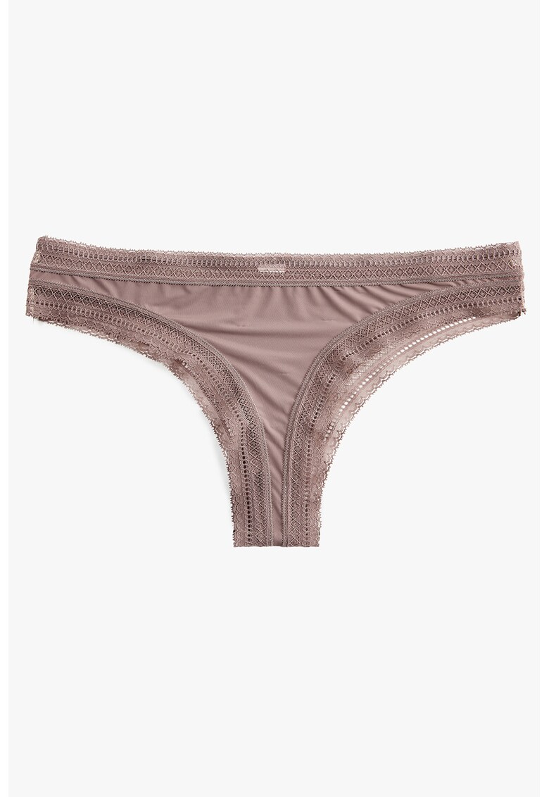 Chiloti brazilieni cu insertii de dantela