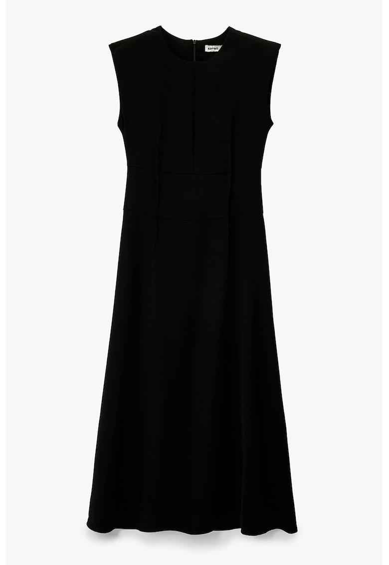 Rochie midi fara maneci - Negru