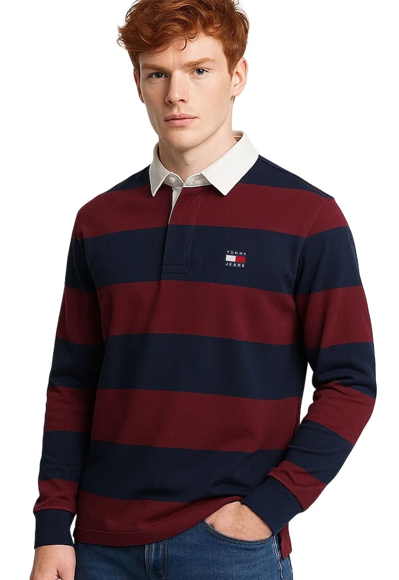 Bluza polo barbati cu imprimeu in dungi DM0DM19621