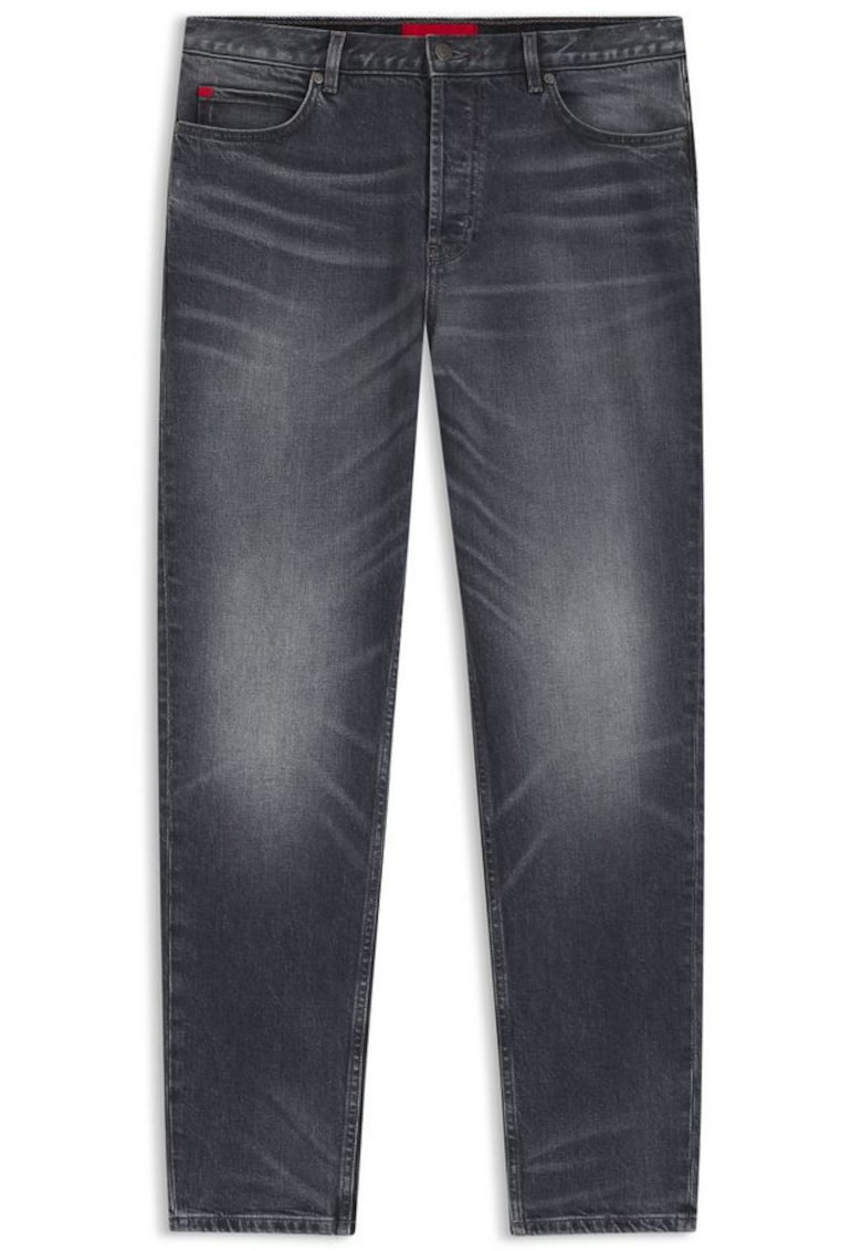 Blugi tapered cu talie medie