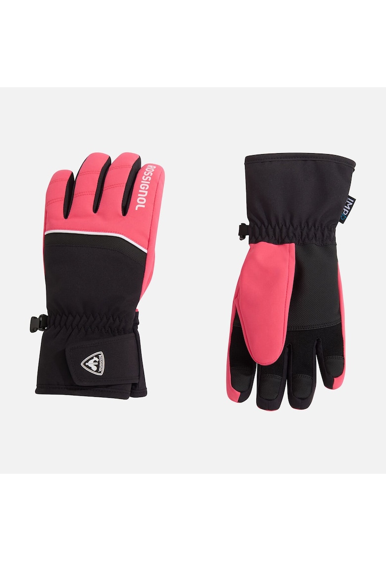 Manusi ski JR TECH IMPR G - culoare roz - pentru copii - marime