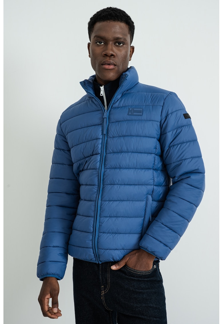 Geaca matlasata Amichoko - Albastru pastel