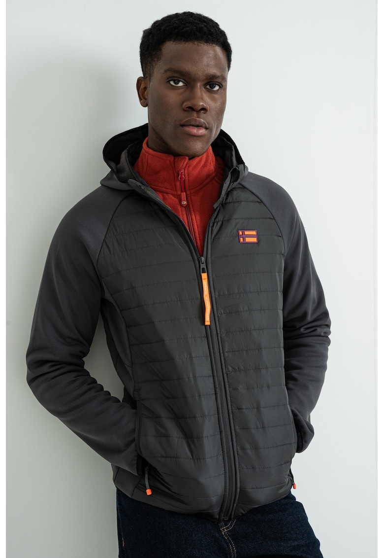 Jacheta cu fermoar si logo discret Donald