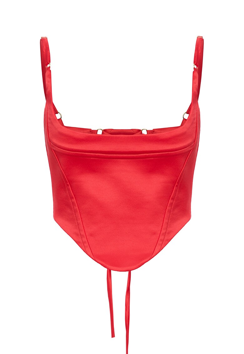 Top-corset cu snururi de ajustare