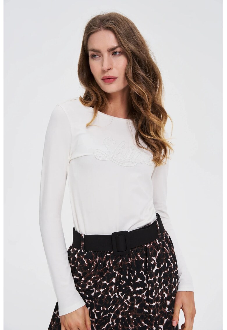 Bluza Alba cu Paiete - Alb