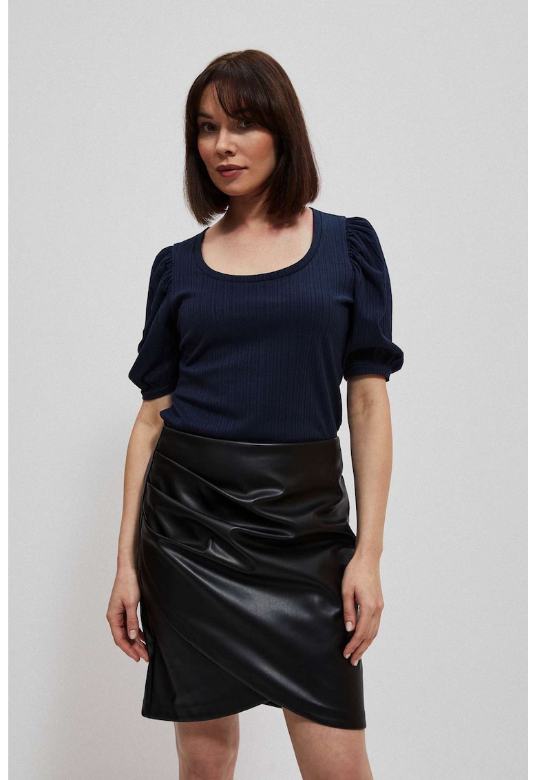 Bluza bleumarin cu maneci bufante - Bleumarin