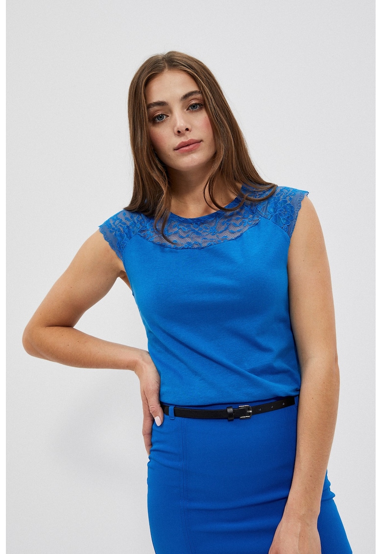 Bluza Albastra cu Dantela - BLUE