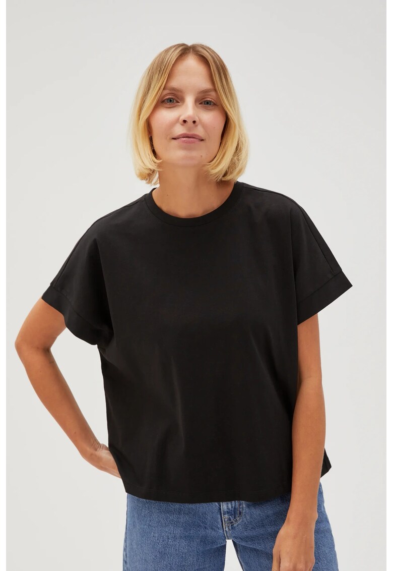 Bluza Neagra cu Fermuar Pe Spate - Negru
