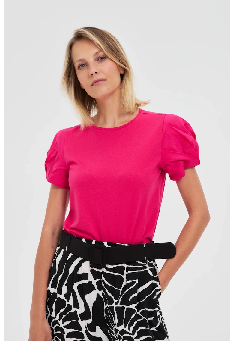 Bluza roz cu maneci bufante - Fucsia