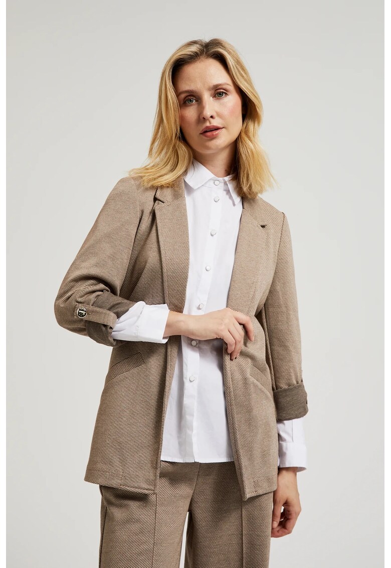 Sacou bej cu maneci rasfrante - Bej