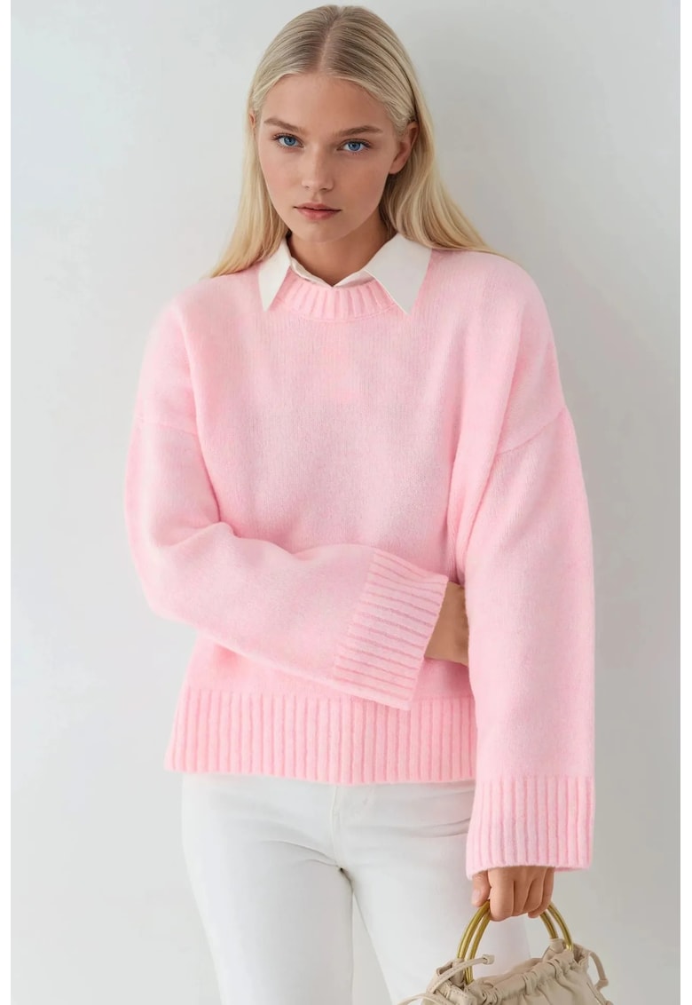 Pulover dama - Tricot - Roz pal