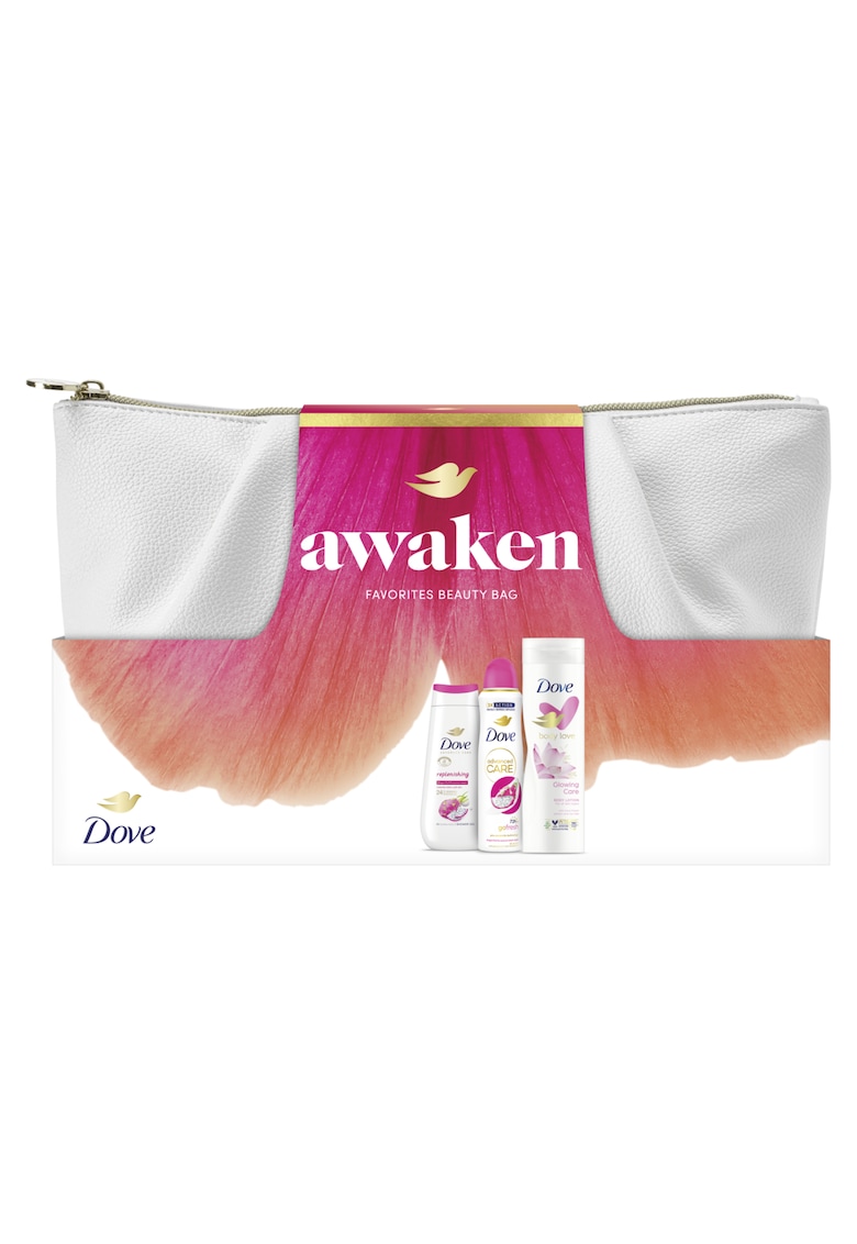 Set Cadou Awaken: Gel de dus Replenishing - 225 ml + Dove anti-perspirant Dragonfruit - 150 ml + Lotiune corp Body Milk - 250 ml
