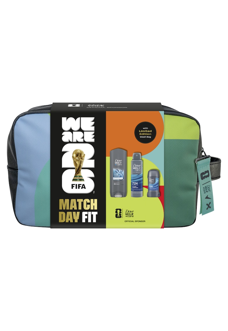 Set Cadou FIFA: Spray Clean Comfort - 150 ml + Gel de dus Clean Comfort - 250 ml + Stick Clean Comfort - 50 ml + Geanta dus FIFA