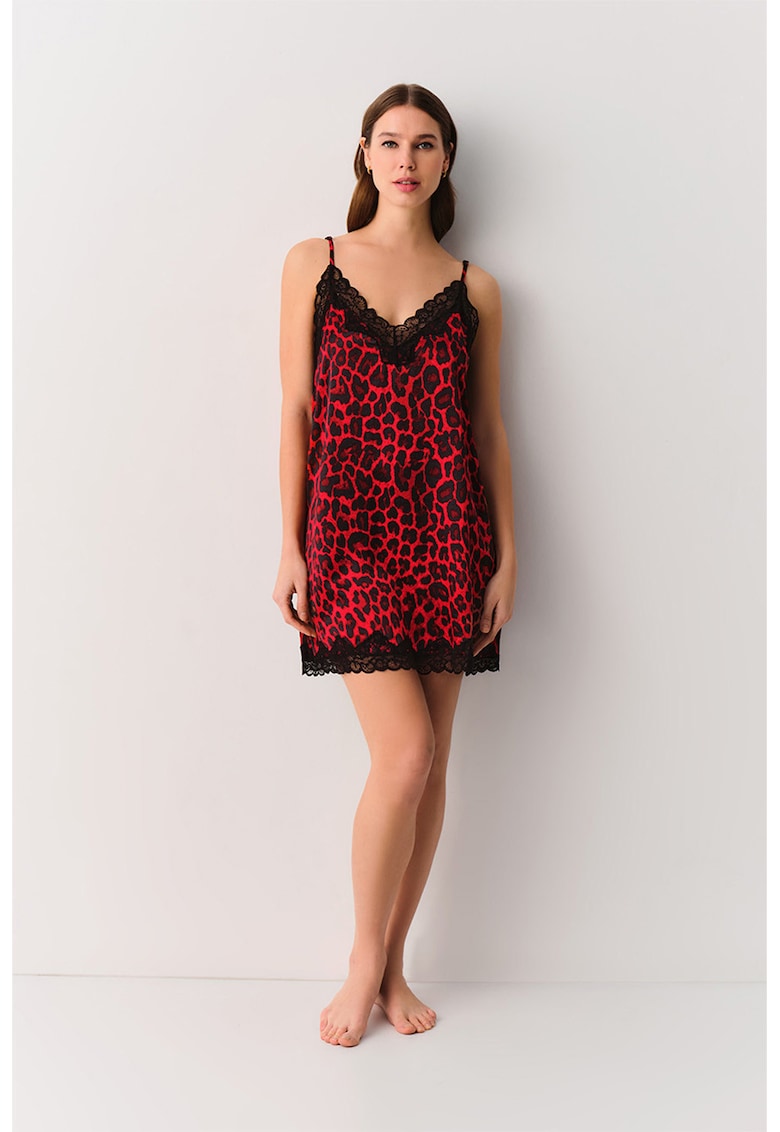 Camasa de noapte cu model animal print