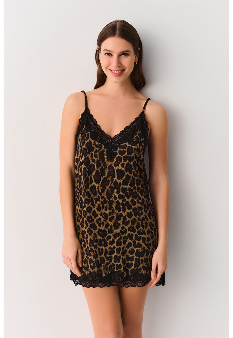 Camasa de noapte cu model animal print