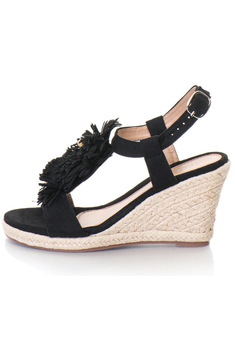Sandale wedge tip espadrile - Piele sintetica