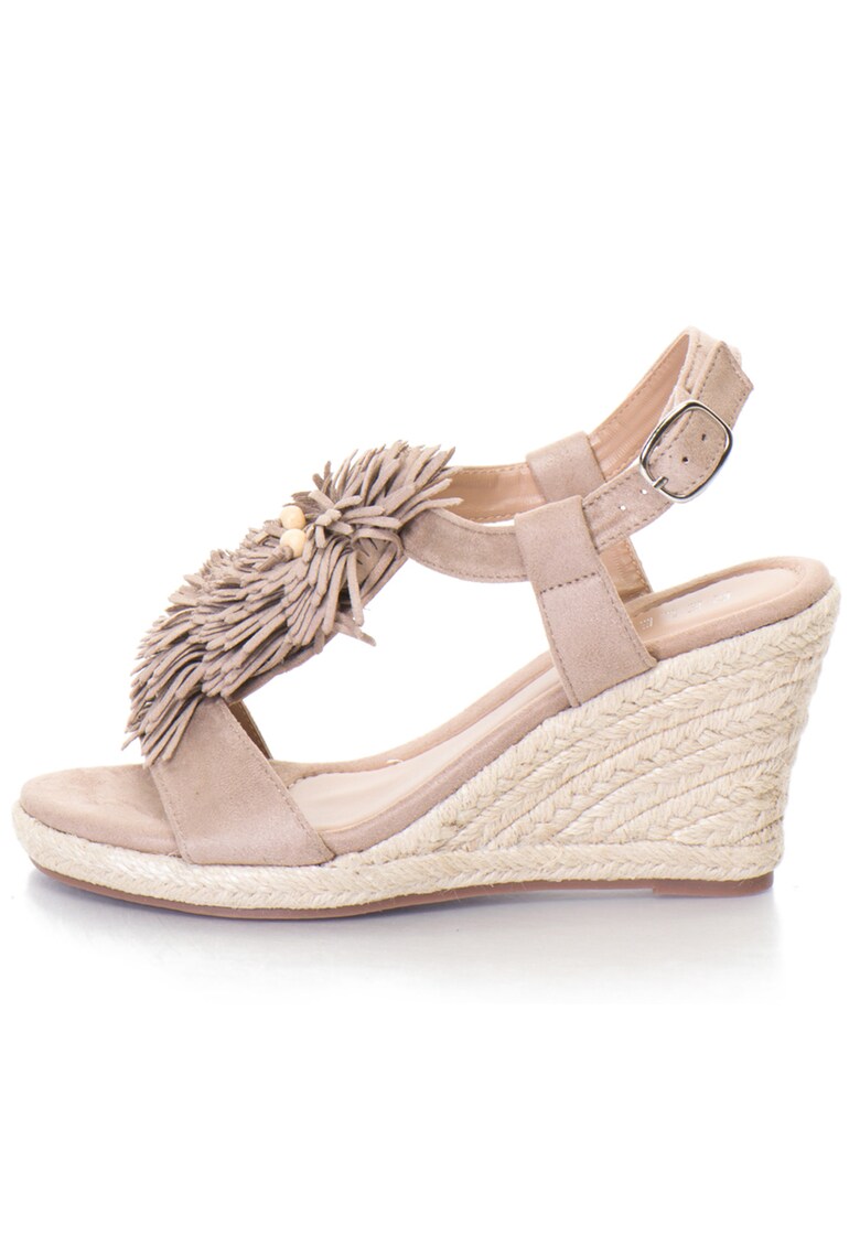 Sandale wedge tip espadrile - Piele sintetica