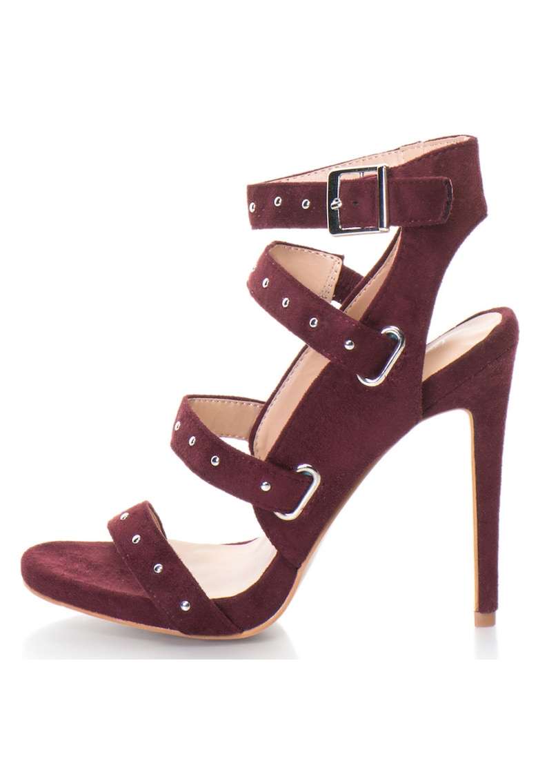 Sandale elegante cu barete si catarama - Piele sintetica