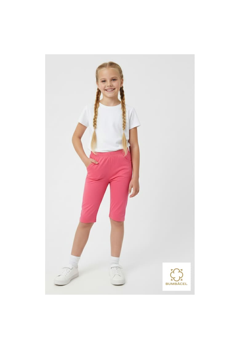 Pantaloni de tip leggings din bumbac pentru fete