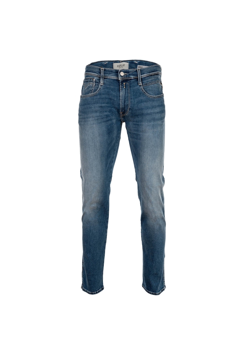 Replay Blugi slim fit Hyperflex Anbass - Albastru pal