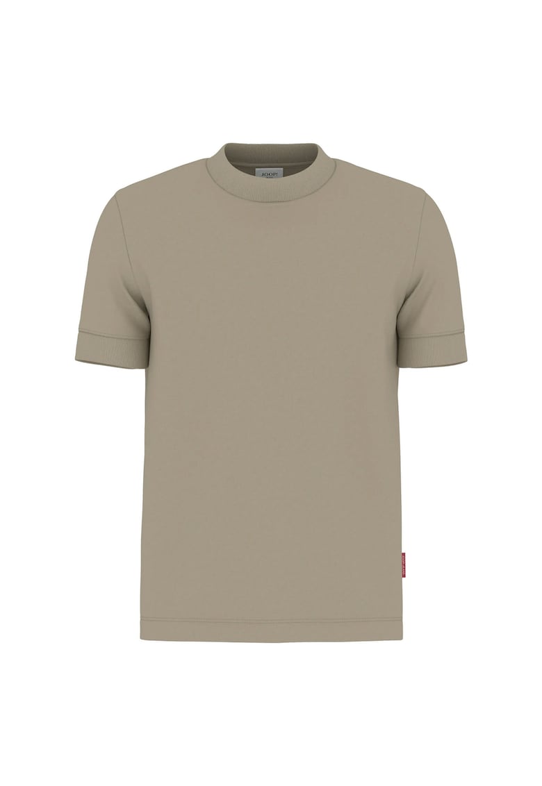Tricou uni cu decolteu la baza gatului - Bej