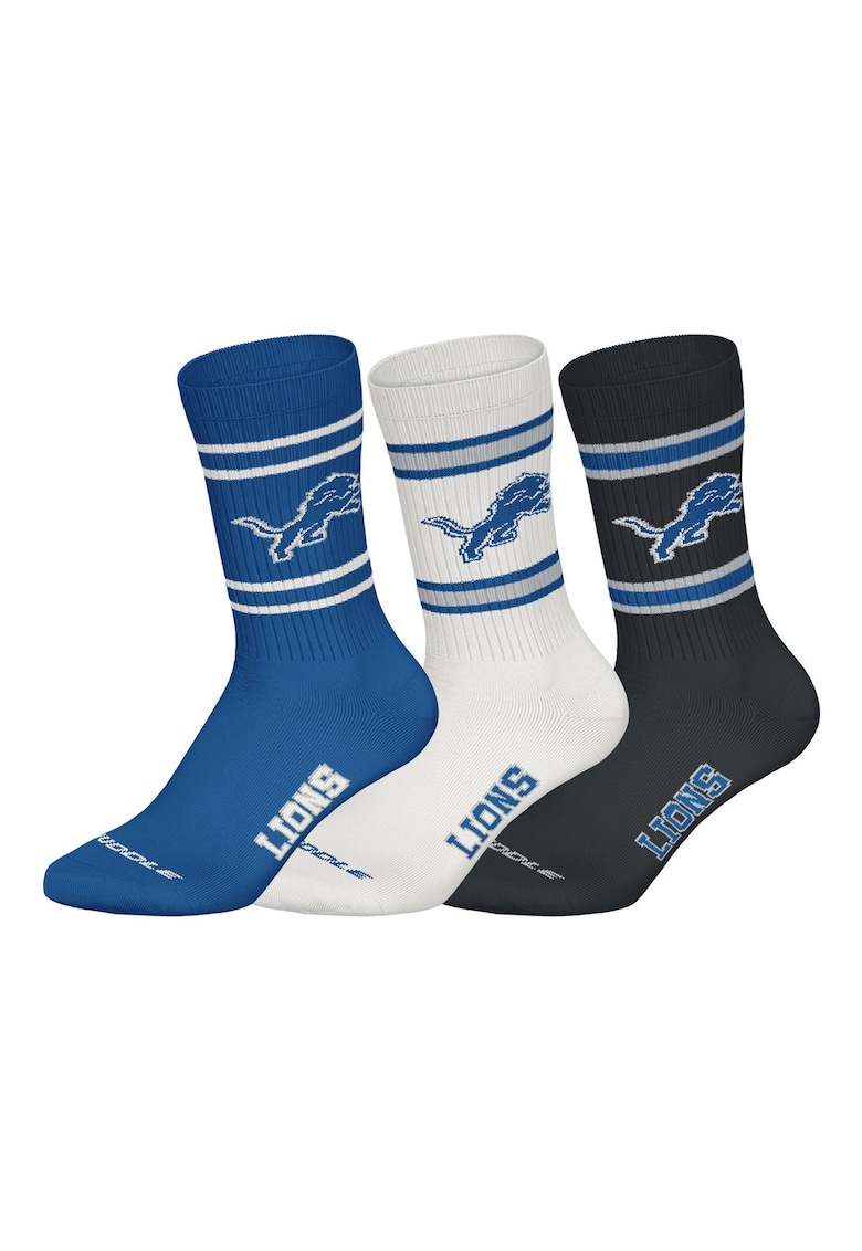 Nfl Set de sosete lungi unisex NFL - 3 perechi - Albastru inchis/Negru stins/Alb murdar