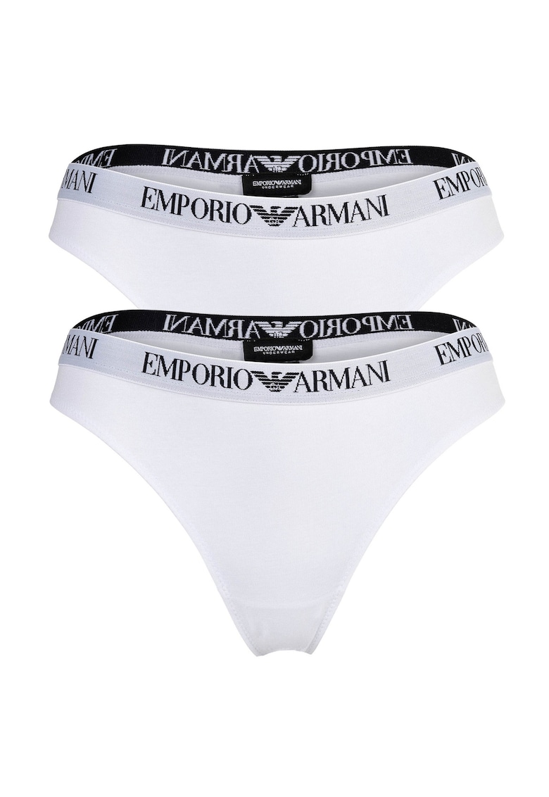 Emporio Armani Бикини с памук - 2 чифта - Бял на най-добра цена