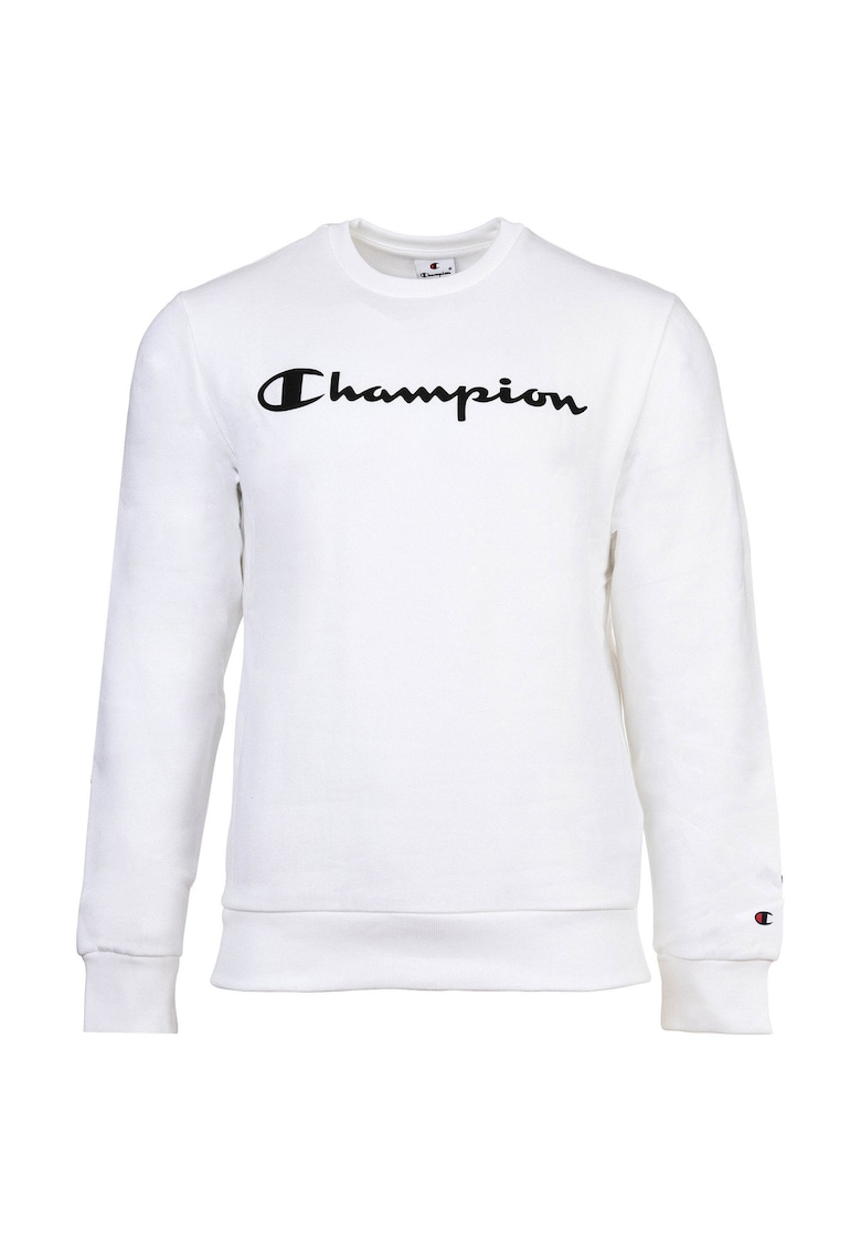 Bluza de trening regular fit cu logo pe piept - Alb
