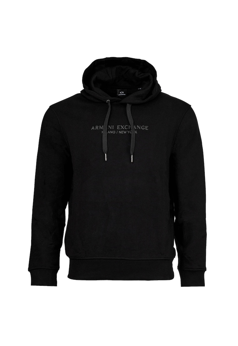 Armani Exchange Hanorac cu imprimeu logo - Negru