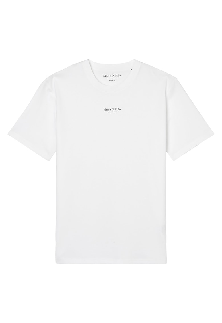 Marc O'Polo Tricou din bumbac cu decolteu la baza gatului - Alb