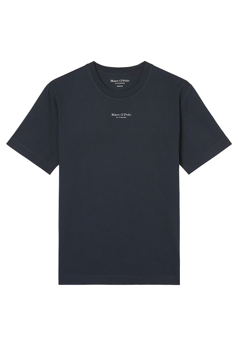 Marc O'Polo Tricou din bumbac cu decolteu la baza gatului - Albastru