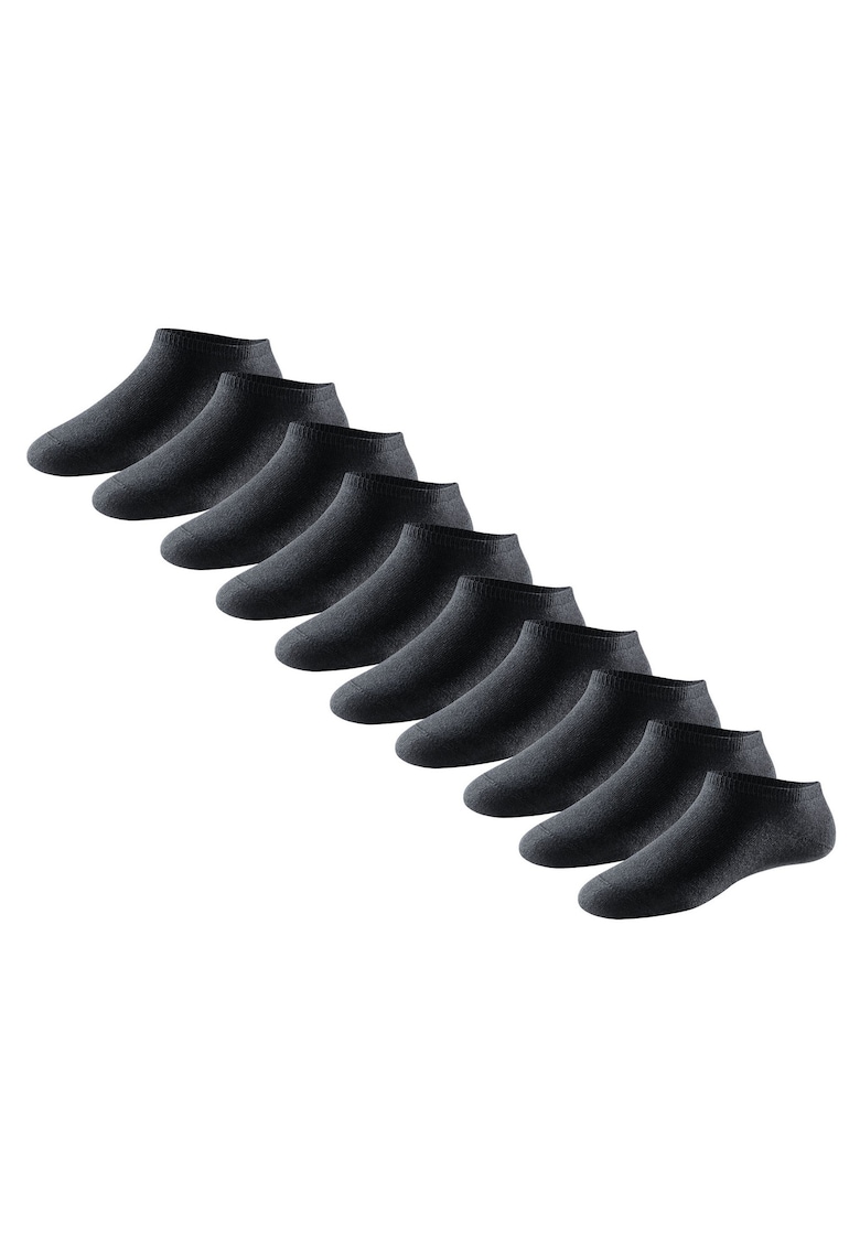 Schiesser Set de sosete scurte - 5 perechi - Negru