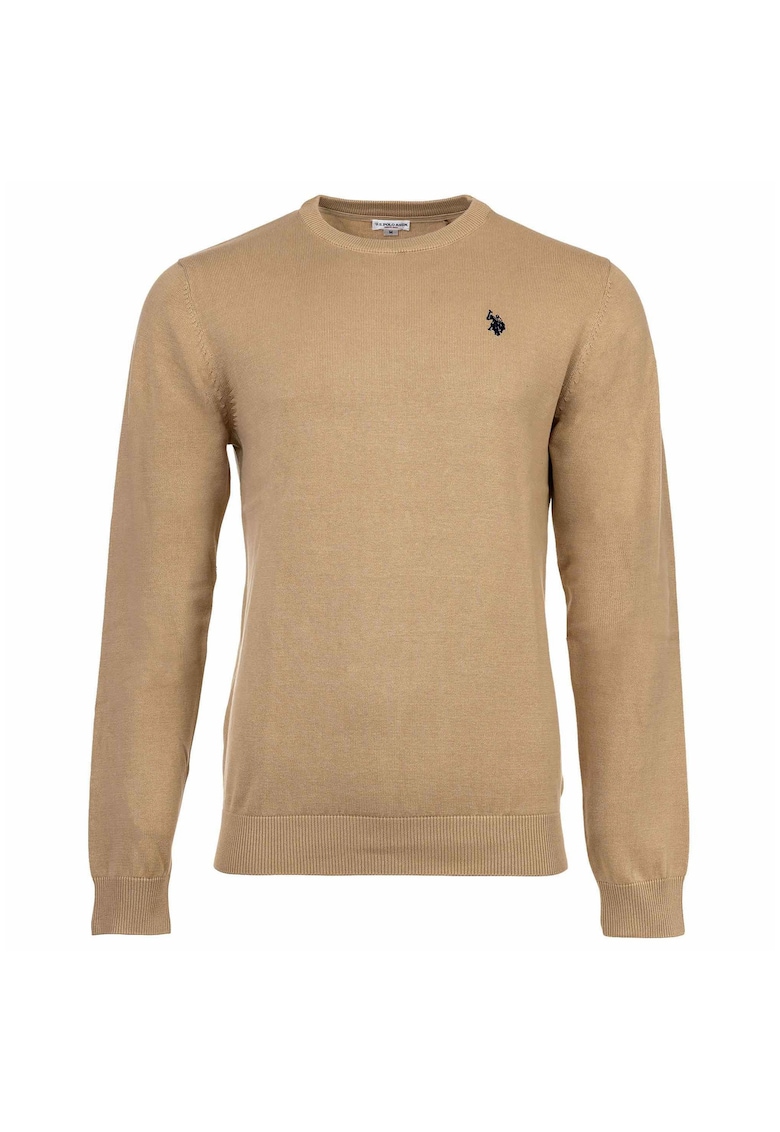 US POLO ASSN U.S. Polo Assn - Pulover slim fit tricotat fin - Bej