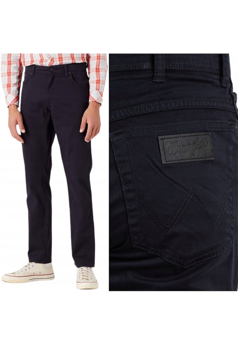 Pantaloni barbatesti Wrangler bleumarin W30 L32 - croiala ajustata - picioare conice