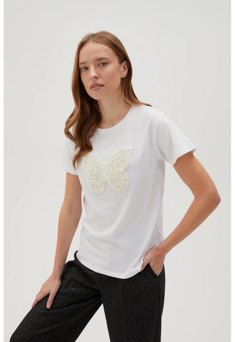 Tricou alb bumbac