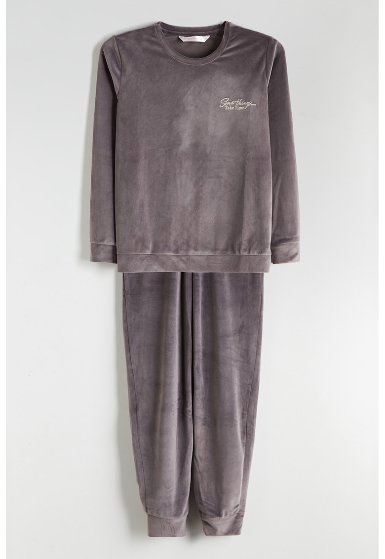 Pijama lunga din velur
