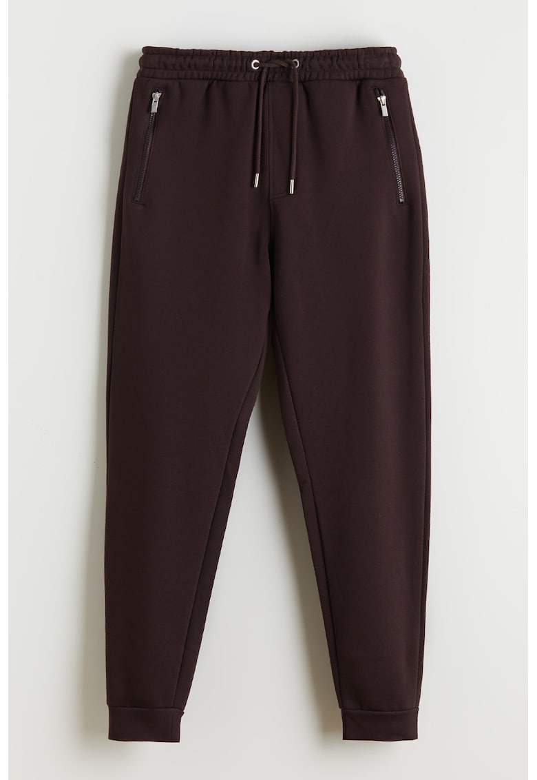 Pantaloni conici de trening cu snur in talie