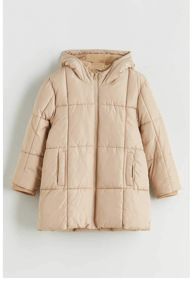 Geaca cu vatelina si fermoar - Bej
