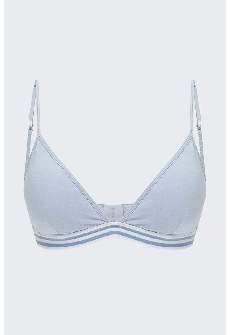 Sutien din amestec de bumbac cu cupe triunghiulare
