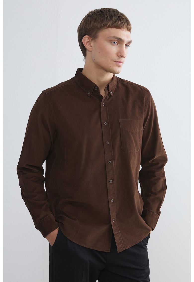 Camasa din reiat cu buzunar pe piept