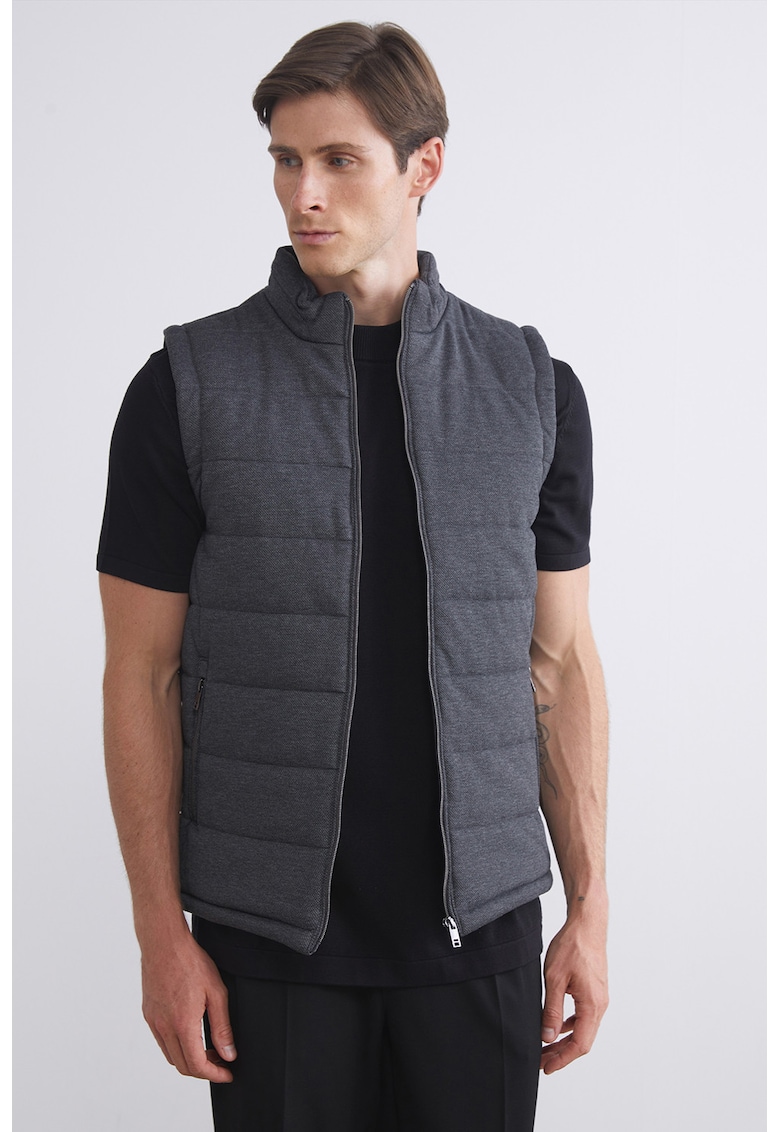 Vesta matlasata cu fermoar