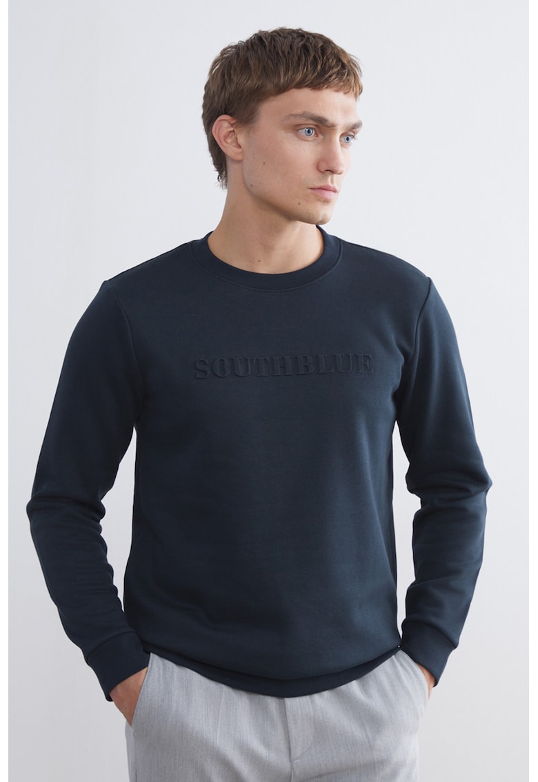 Bluza de trening cu text in relief pe partea din fata